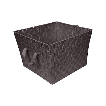 Simplify Storage Bin, Plastic, Chocolate, 13 in H, 15 in W, 13 in L 25091-CHOCO